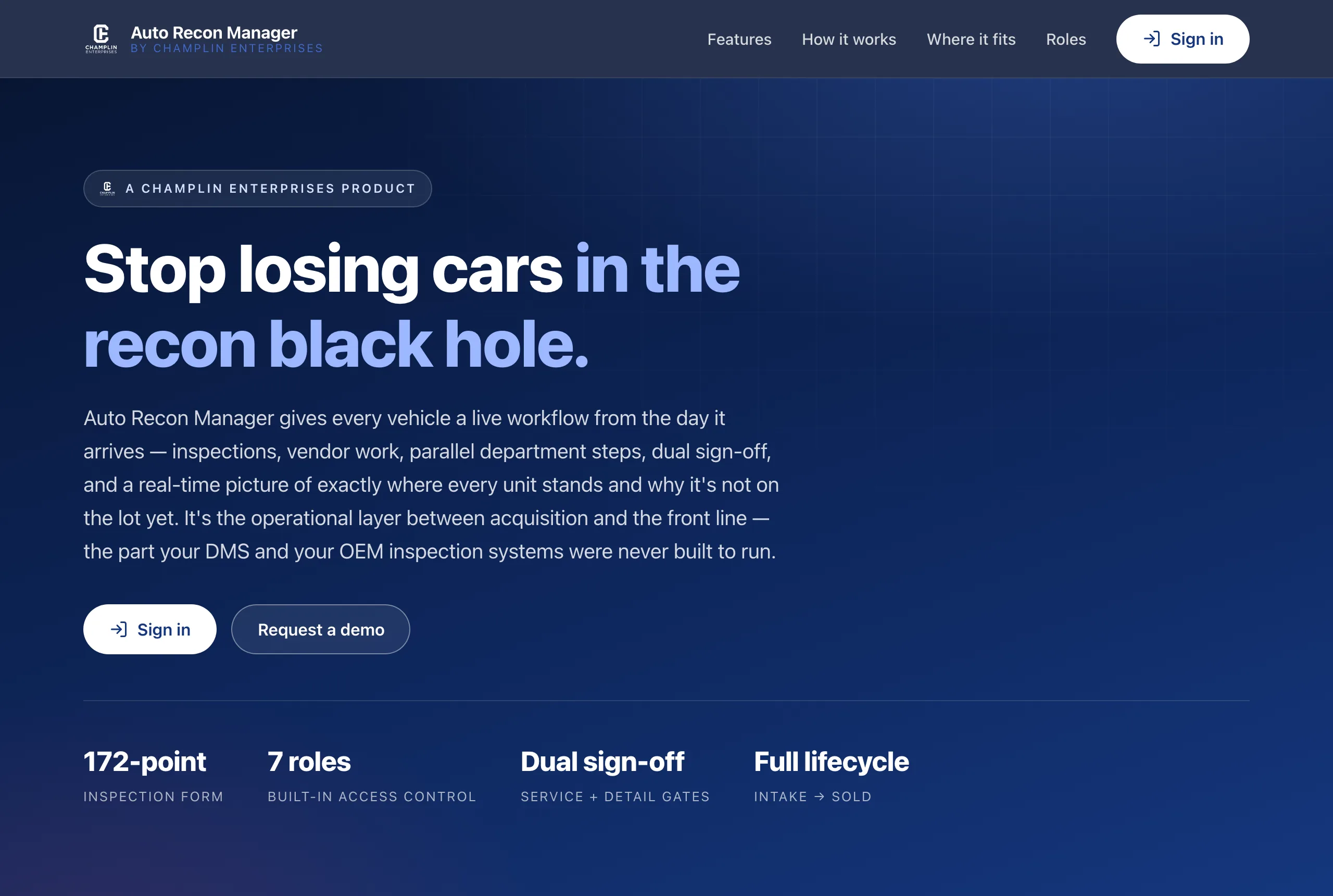 Auto Recon Manager — product screenshot
