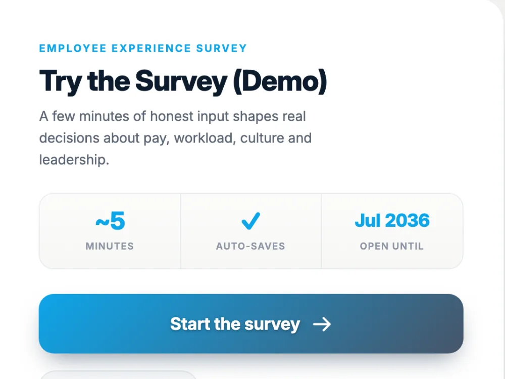 Chamber Culture — Surveys · Employee experience