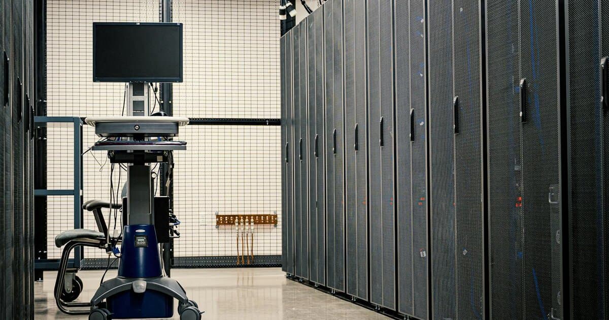 Server racks in a modern data center representing Kubernetes cluster scaling
