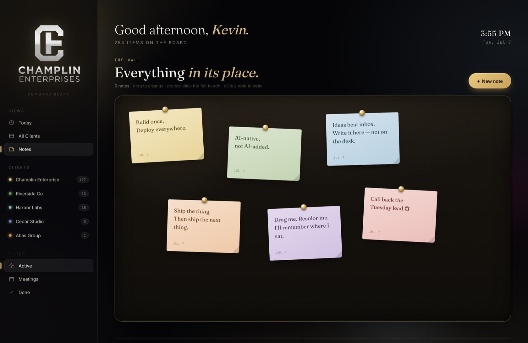 I Love Post-its. I Hate Clutter. So I Built The Wall.