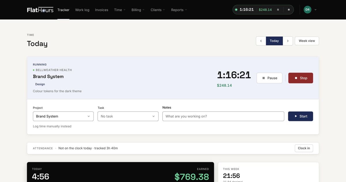 Harvest Raised Our Bill From $12 to $138 a Month. So We Built FlatHours.
