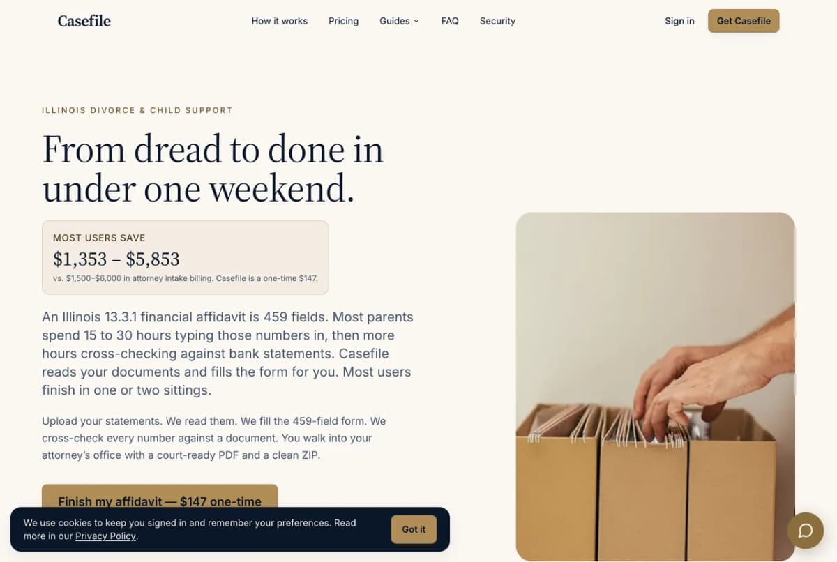 Casefile — Illinois financial affidavits