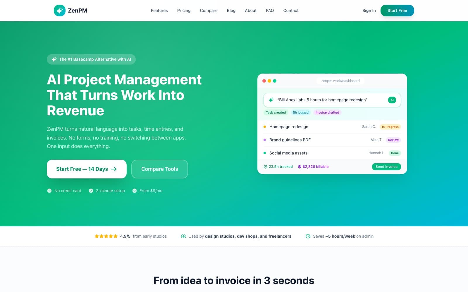 ZenPM — custom SaaS we shipped that replaced a $40K/year enterprise PM stack